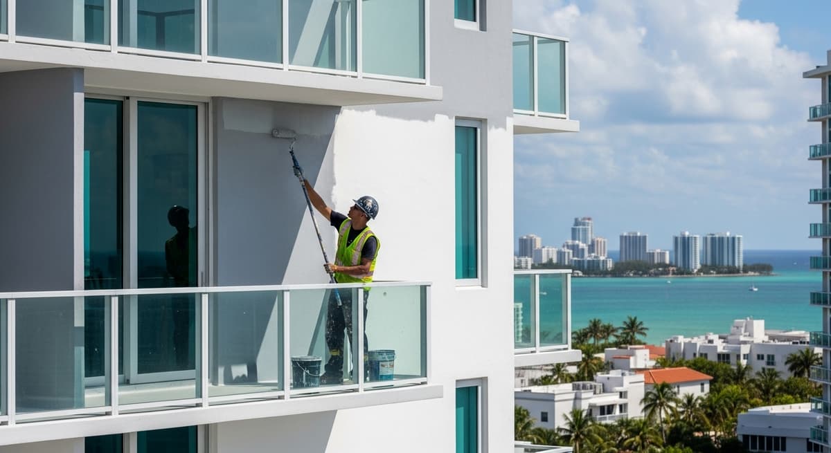 Noah G Paint team working on a Miami project